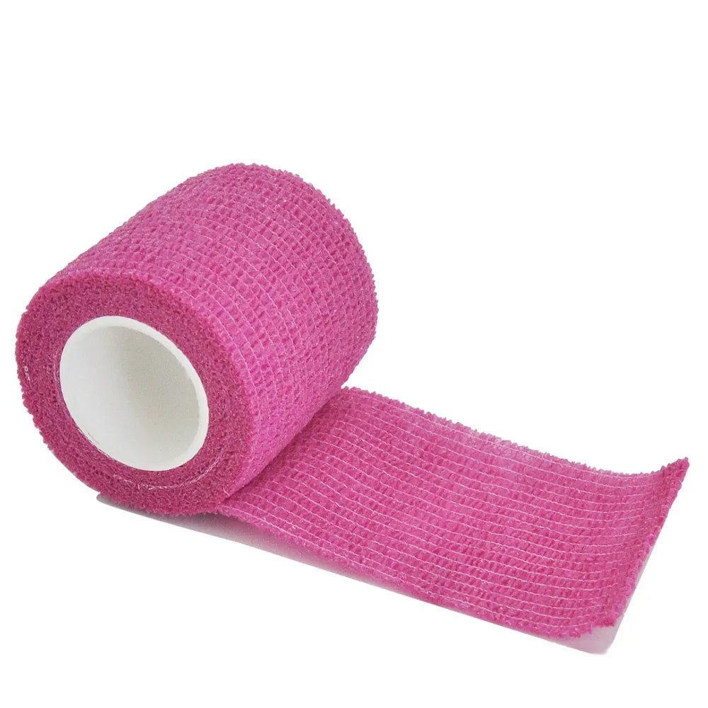 6/10/12pcs First Aid Self Adhesive Cohesive Elasticity Bandages Sports Tape For Wrist Ankle Sprains & Swelling Tattoo Cover