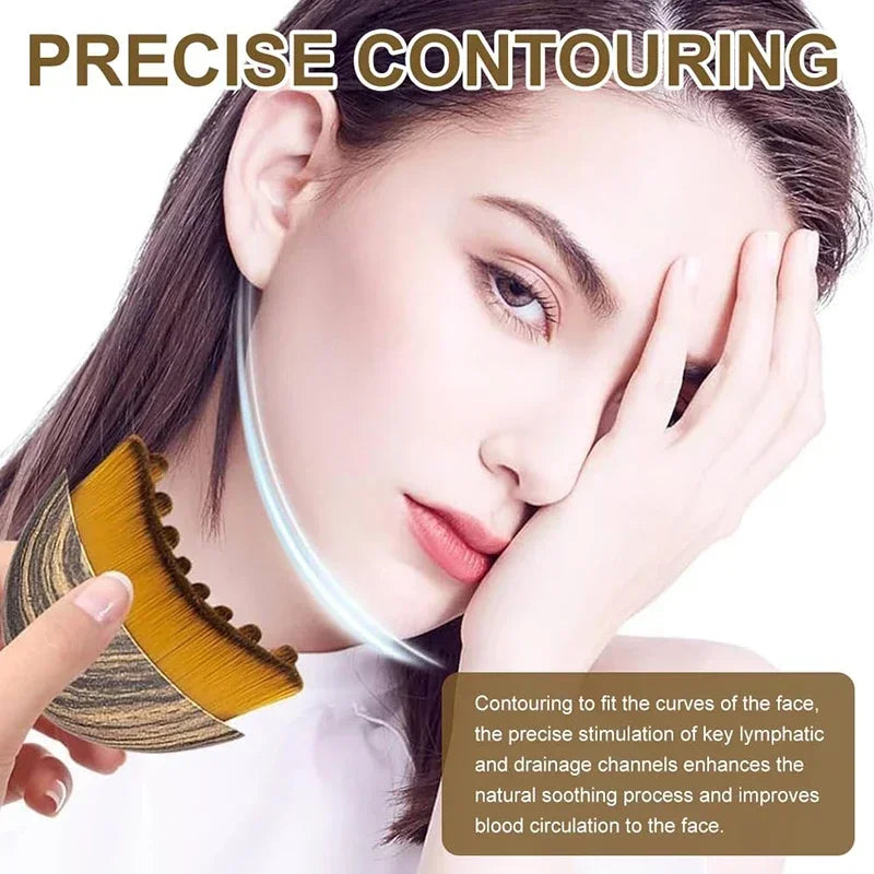 Ergonomic Lymphatic Face Massager Brush for Facial Contour Sculpting Drainage Tool Skin Care & Relaxing Massage