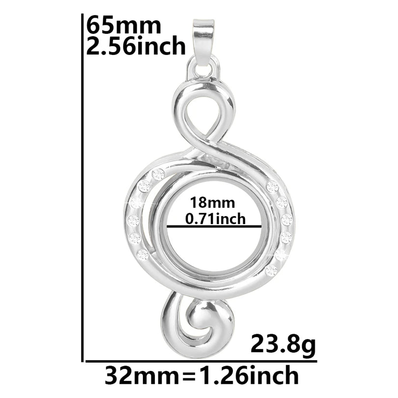 1Pc Punk Heart Round Memory Reliquary Photo Medaillon Pendant Glass Geometric Cremation Ashes Floating Locket кулон Jewelry