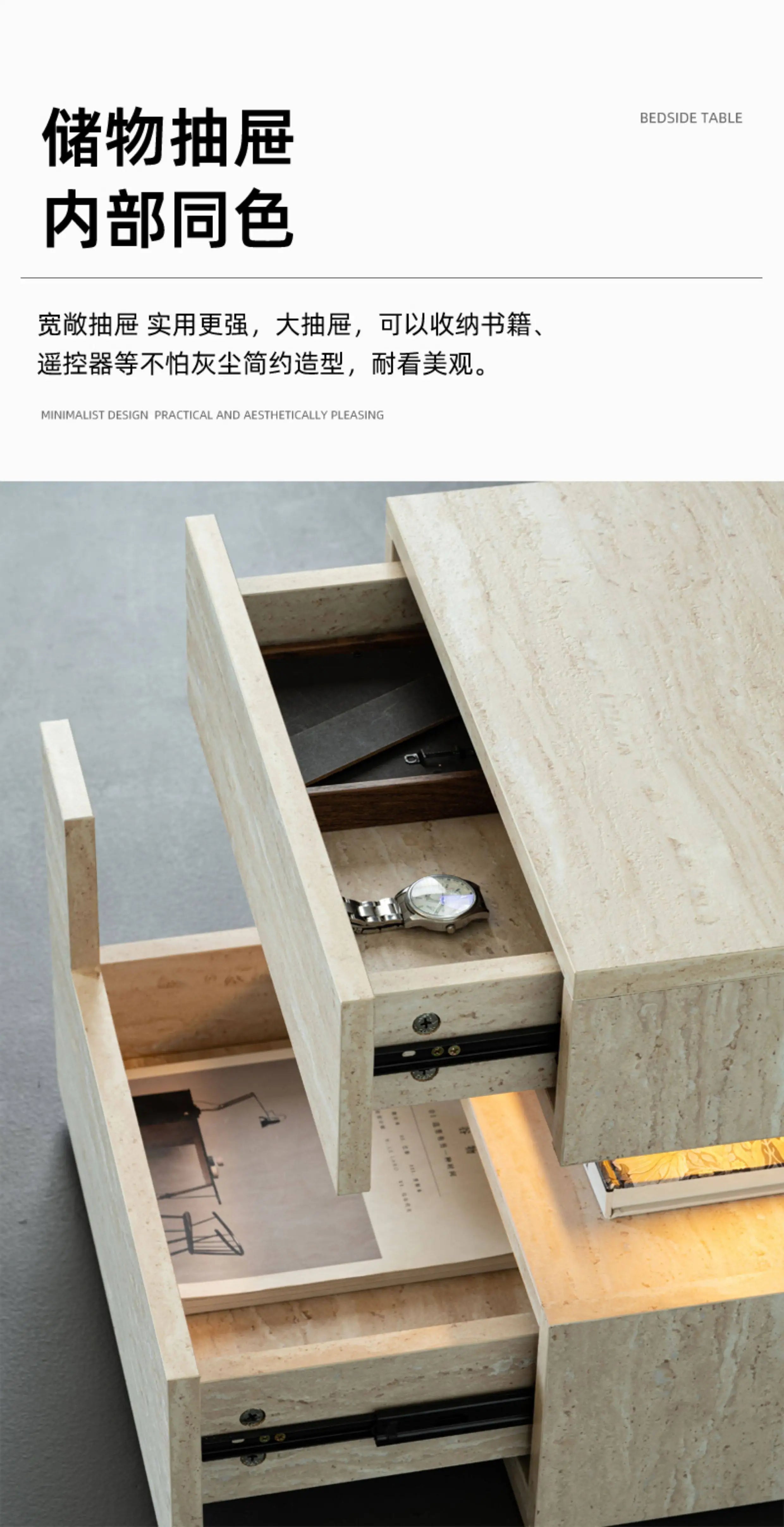 Bedroom With Drawers Bedside Table Quality Delicacy Tiny Cute Cream Style Nightstand Style Trendy Meubels Home Furniture