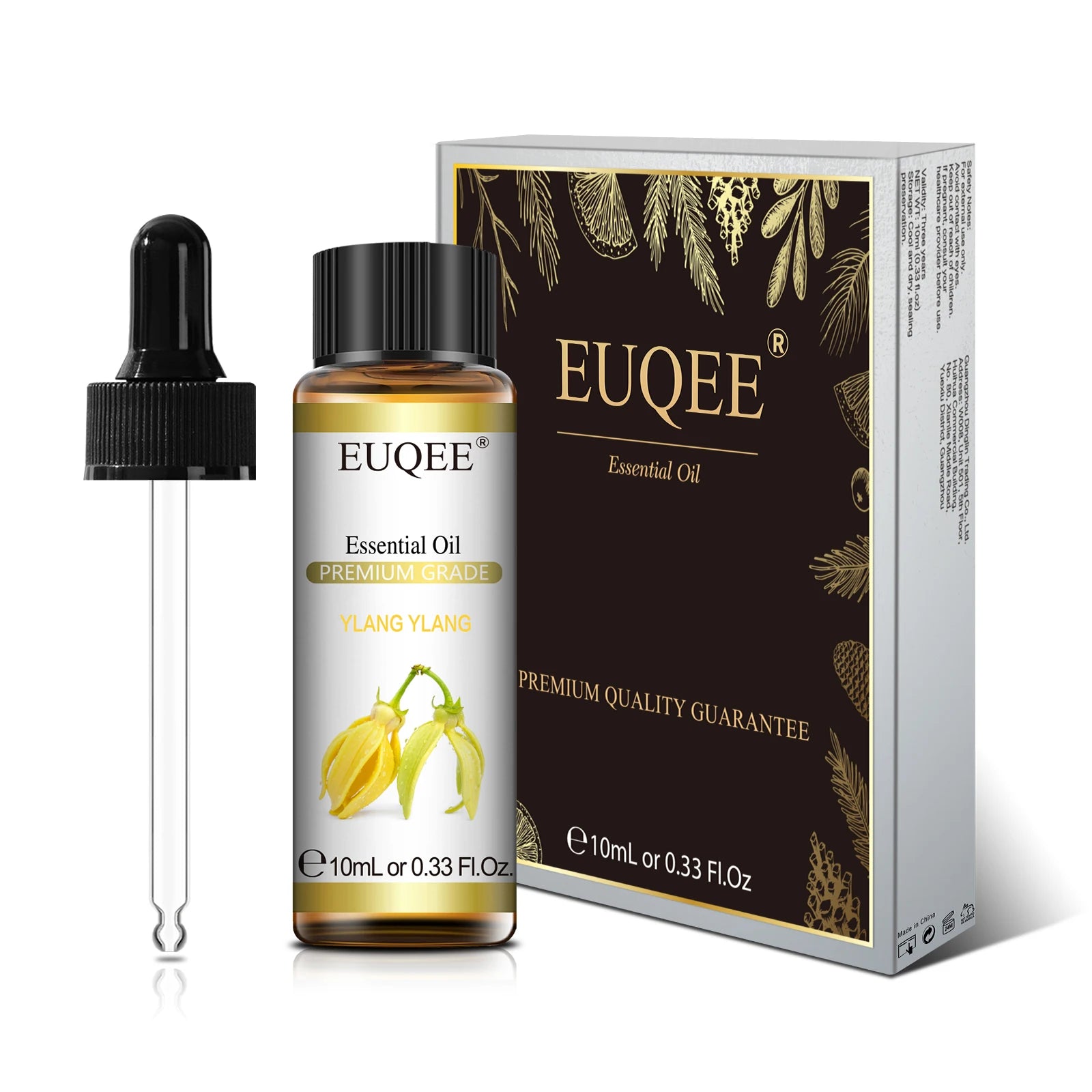 EUQEE 10ml Pure Natural Essential Oil Lavender Jasmine Eucalyptus Vanilla Sandalwood Sweet Orange Lemon Oregano Rose Fragrance