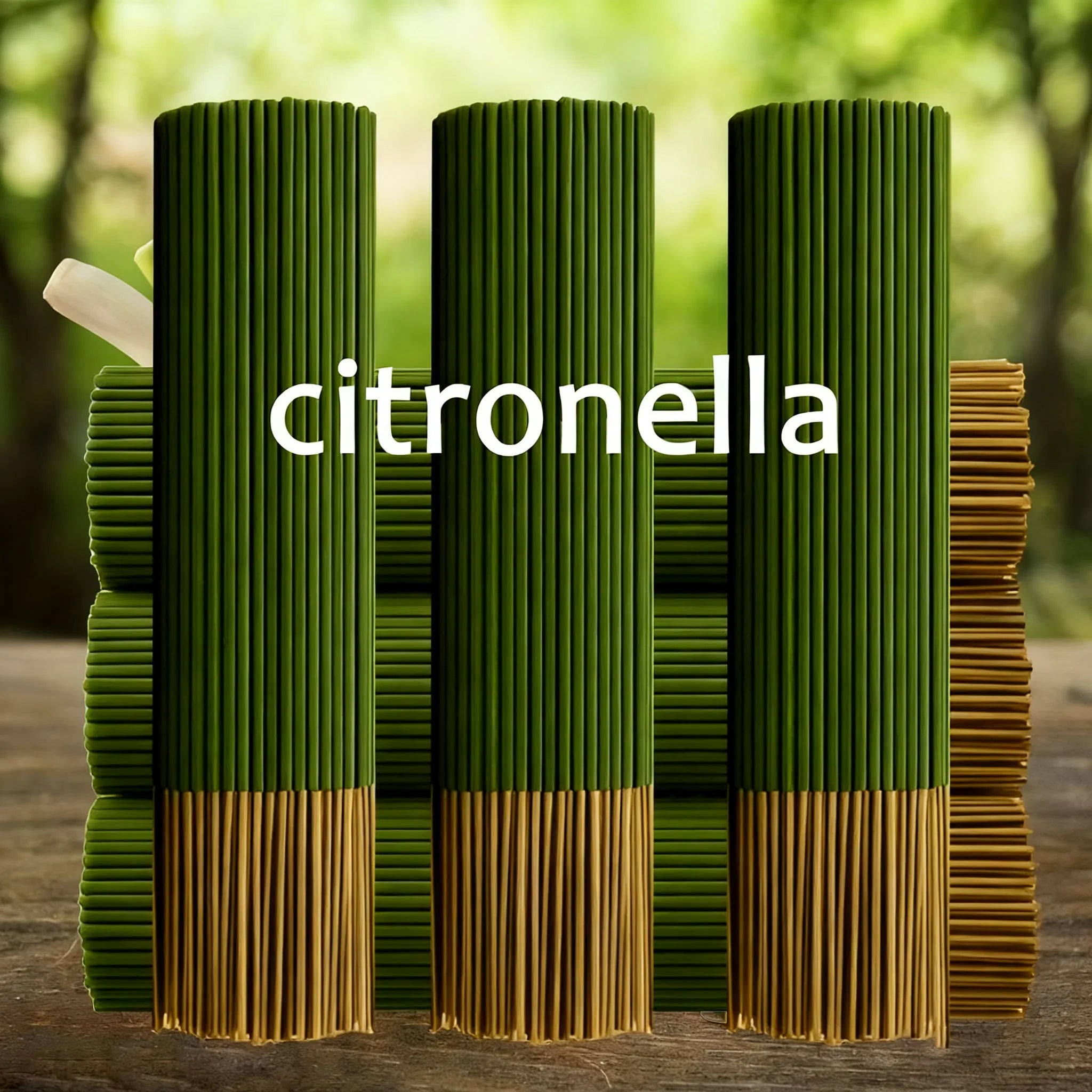 Lemongrass Sticks That Extend the Burning Time, Artificial Wooden Four-Season Fragrance, Suitable for Home, Camping, Garden, Pool and Outdoor Activities - Feng Shui to Remove Bad Energy, Purify the Air, Relax the Mind, Recycl