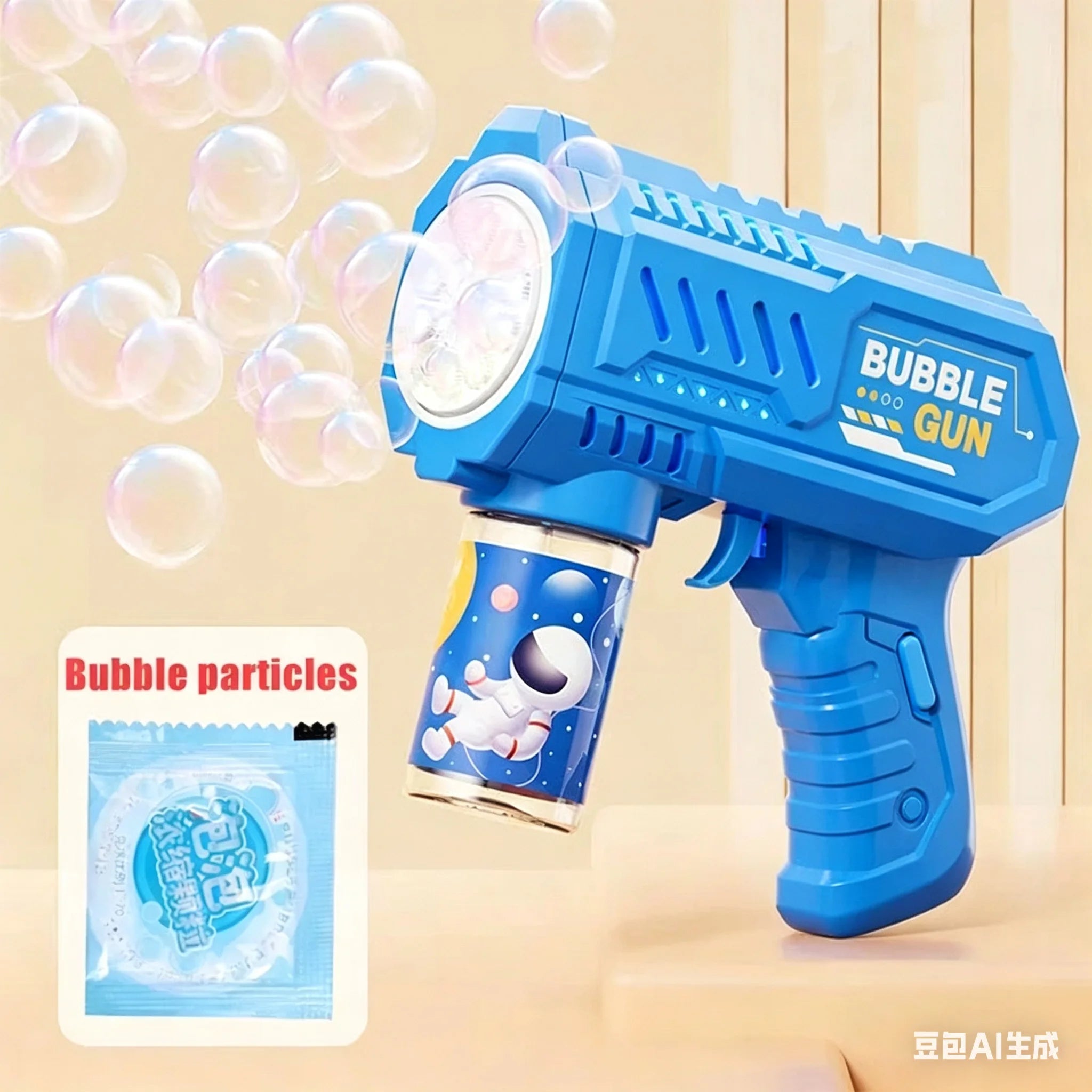Fully Automatic Bubble Gun Rocket Bubbles Machine Automatic Blower with Bubble Liquid Toy for Kids Beach Outdoor Bubble Gifts