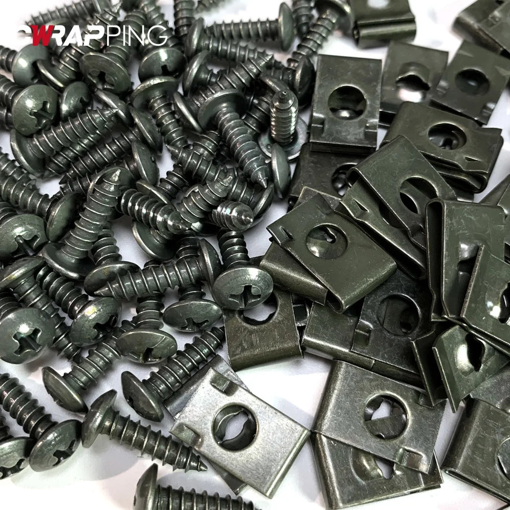 Car Fastener Clip Wholesale U-Type Metal Screw Clip Tool for Engine Undertray Splash Shield Guard Bumper Screw Car Accessories