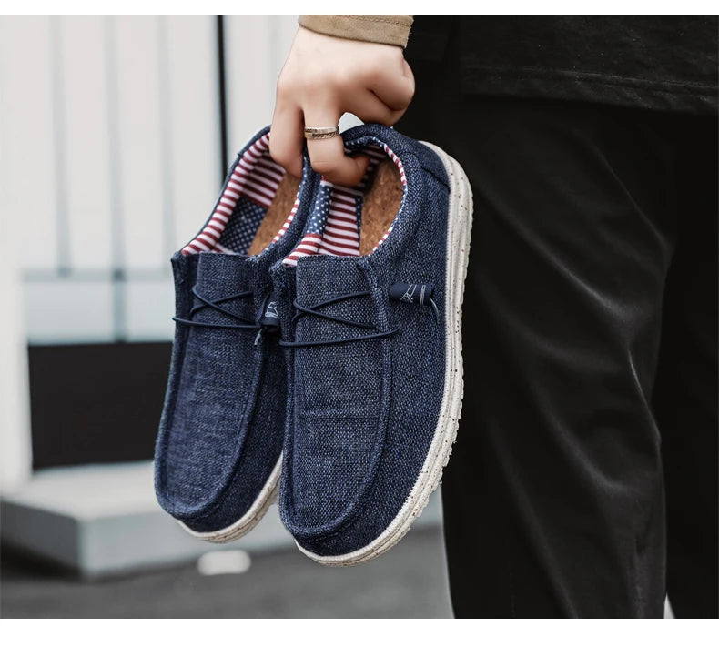 Men's Mesh Loafers Autumn Mens Vulcanized Shoes Breathable Lightweight HikingOutdoor Sports Shoes Zapato Abierto Scarpa Aperta