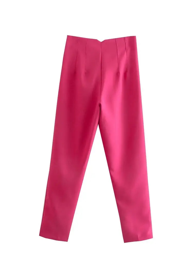 Koekop Office outfits Pencil Trousers Black Pink White Ladies Pants Fashion Office Wear High waist Pants for Women Formal Pants