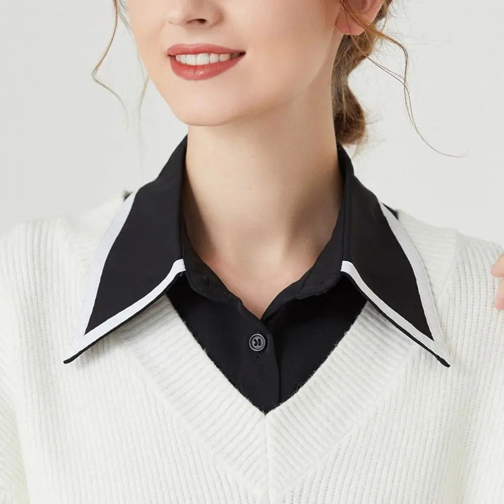 New Lapel Fake Collar Vintage Detachable Shirt False Collar for Women Blouse Sweater Lapel Top Neckwear Ties Clothes Accessories