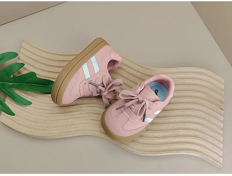 2025 New Spring Baby Shoes Leather Toddler Kids Sneakers Outdoor Boys Tennis Soft Sole Fashion Little Girls Sneakers EU 16-25