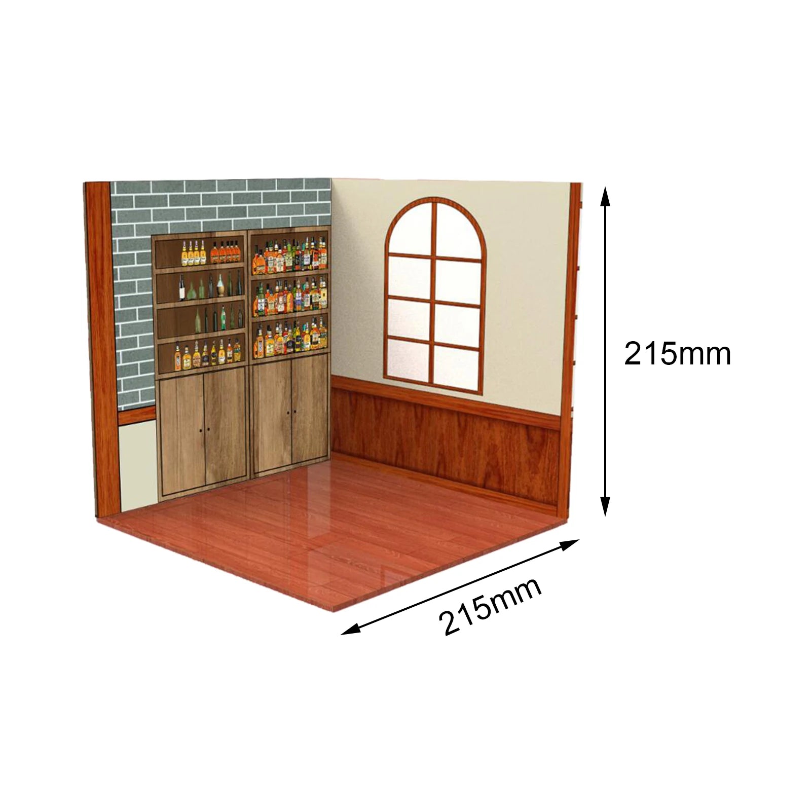 1:12 Backdrop Organizer Showcase Diorama Background Scene Display Layout for Action Figures Dolls Vehicle Scene Toy