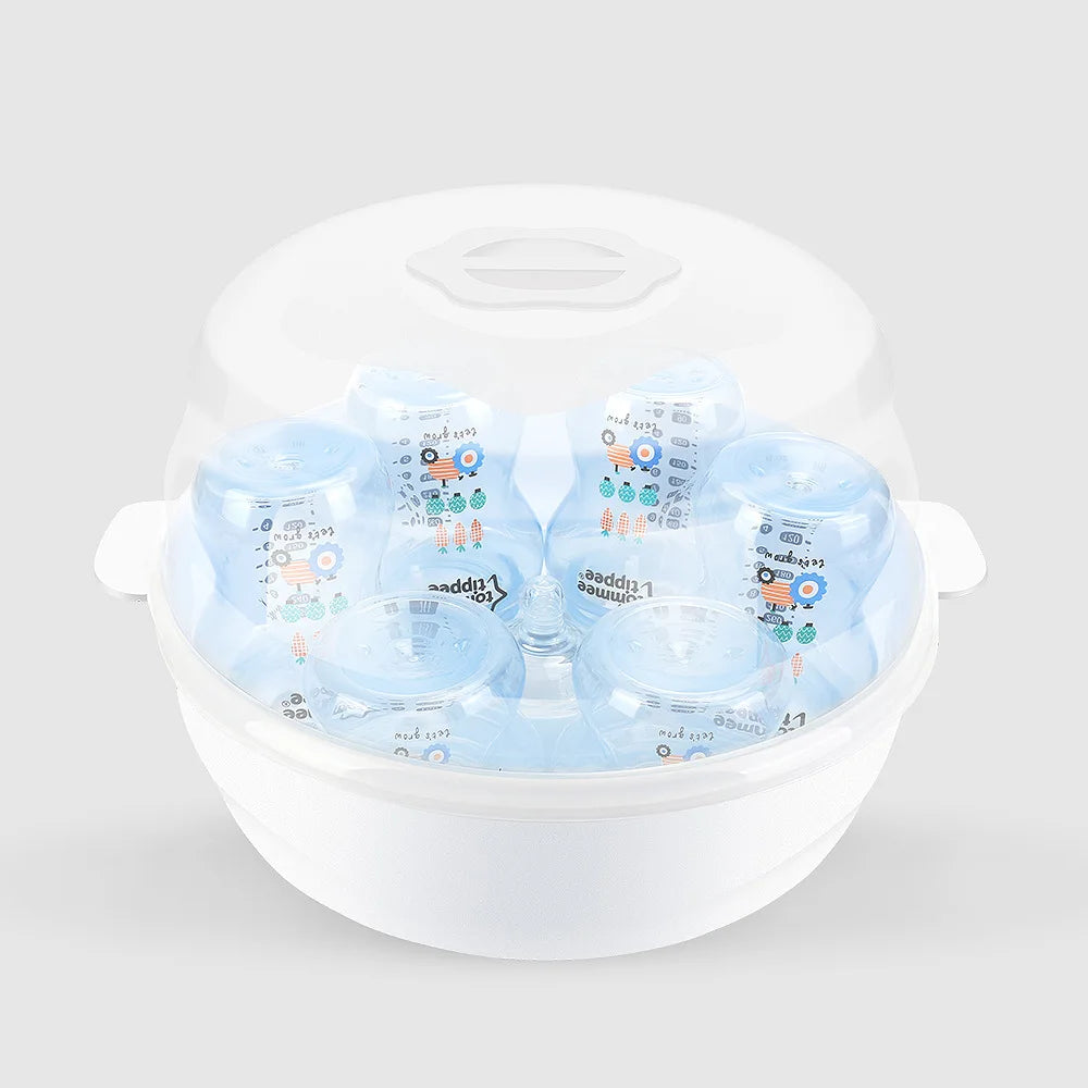 Microwave Steam Sterilizer for Baby Bottles Temperature Nipple Sterilizer Bottle Holder Storage Box Baby Bottle Warmer BPA Free