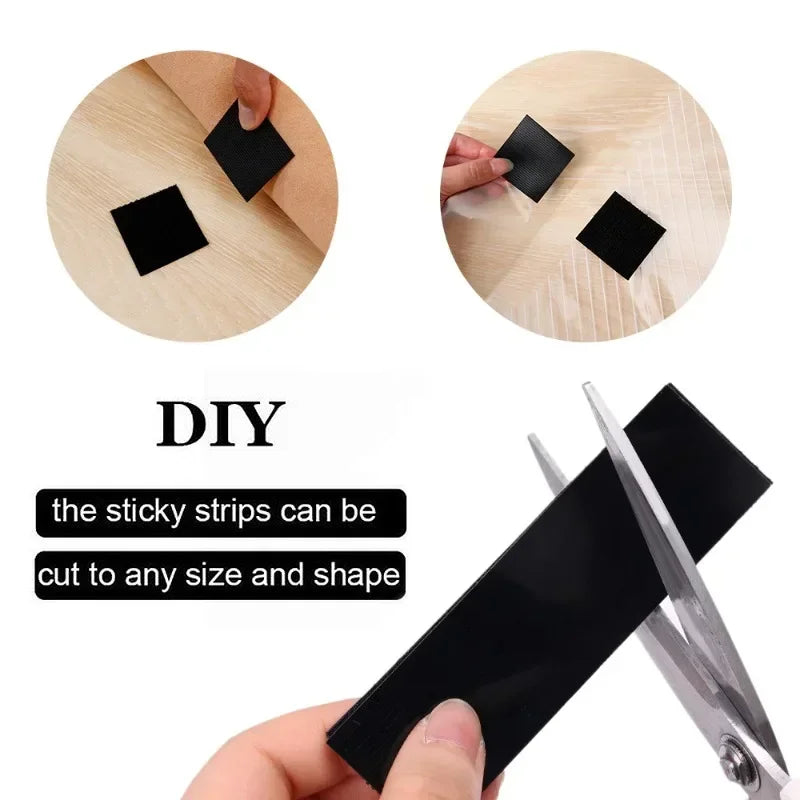 Tape Non-slip Velcros Sofa Diy Self-adhesive Carpet Fixing Stickers Car Fastener Accessories Double-sided Car Floor Mats Apparel