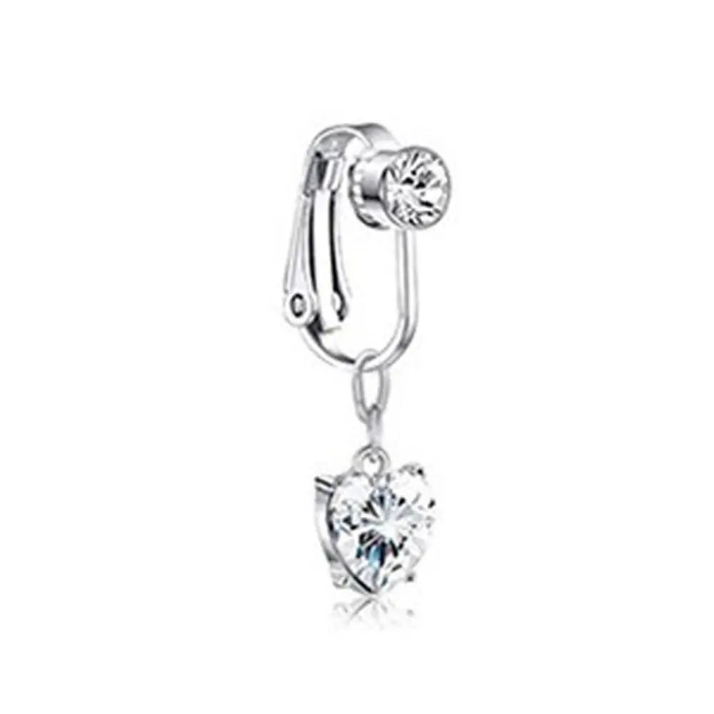 Faux Fake Belly Butterfly Fake Belly Piercing Heart Clip On Umbilical Navel Fake Pircing Moon Star Leaves Cartilage Earring Clip