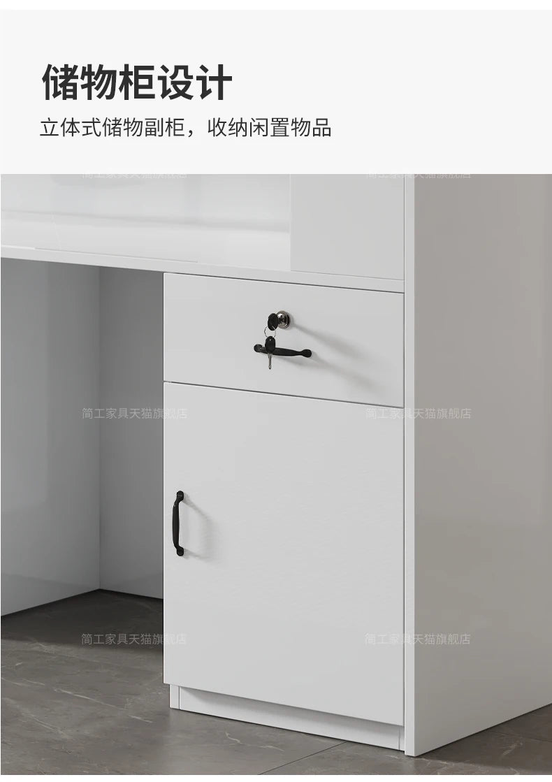 Customized Premium Desk Table Glamour Luxury Simple Elegant Reception Desk Modern Design Recepcion Mostrador Office Furniture
