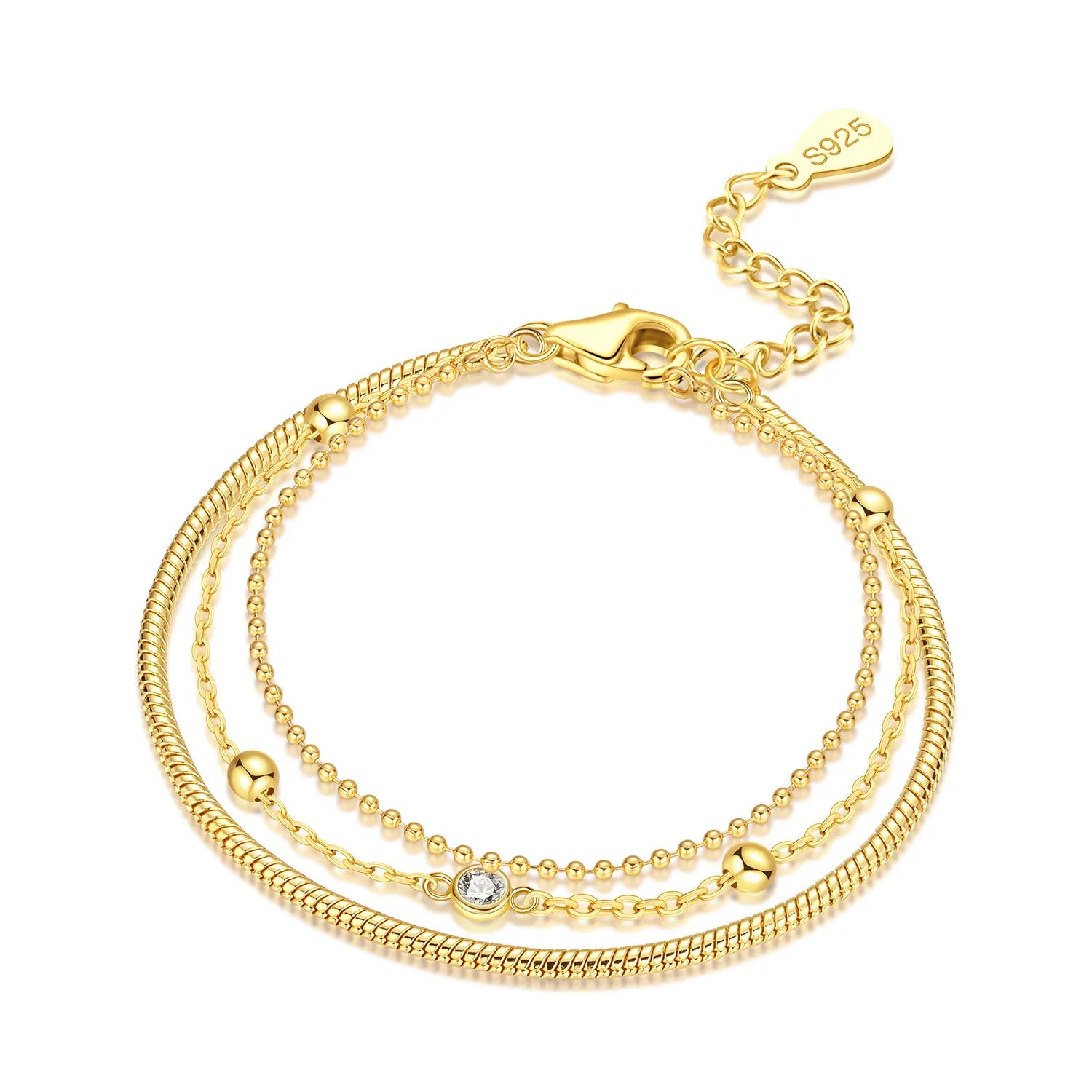 Original 925 Sterling Silver Zirconia Tennis Chain Bracelet for Women Adjustable Gold Color Hot Sale Ideal Birthday Party Gifts