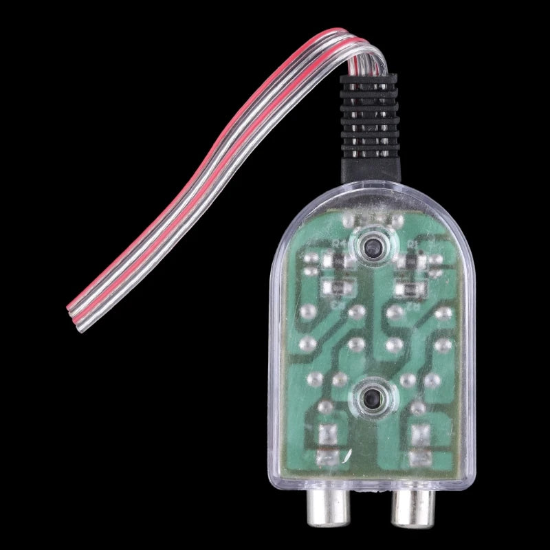 Car Stereo  12V RCA Speaker Amplifier High To Low Level Line Output Converter Adapter Wiring Adjustable Auto Part
