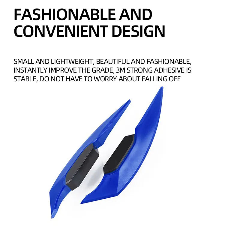 1 Pair Universal Motorcycle Decorative Winglet Aerodynamic Spoiler Dynamic Wing Car Exterior Styling Modified Accessories
