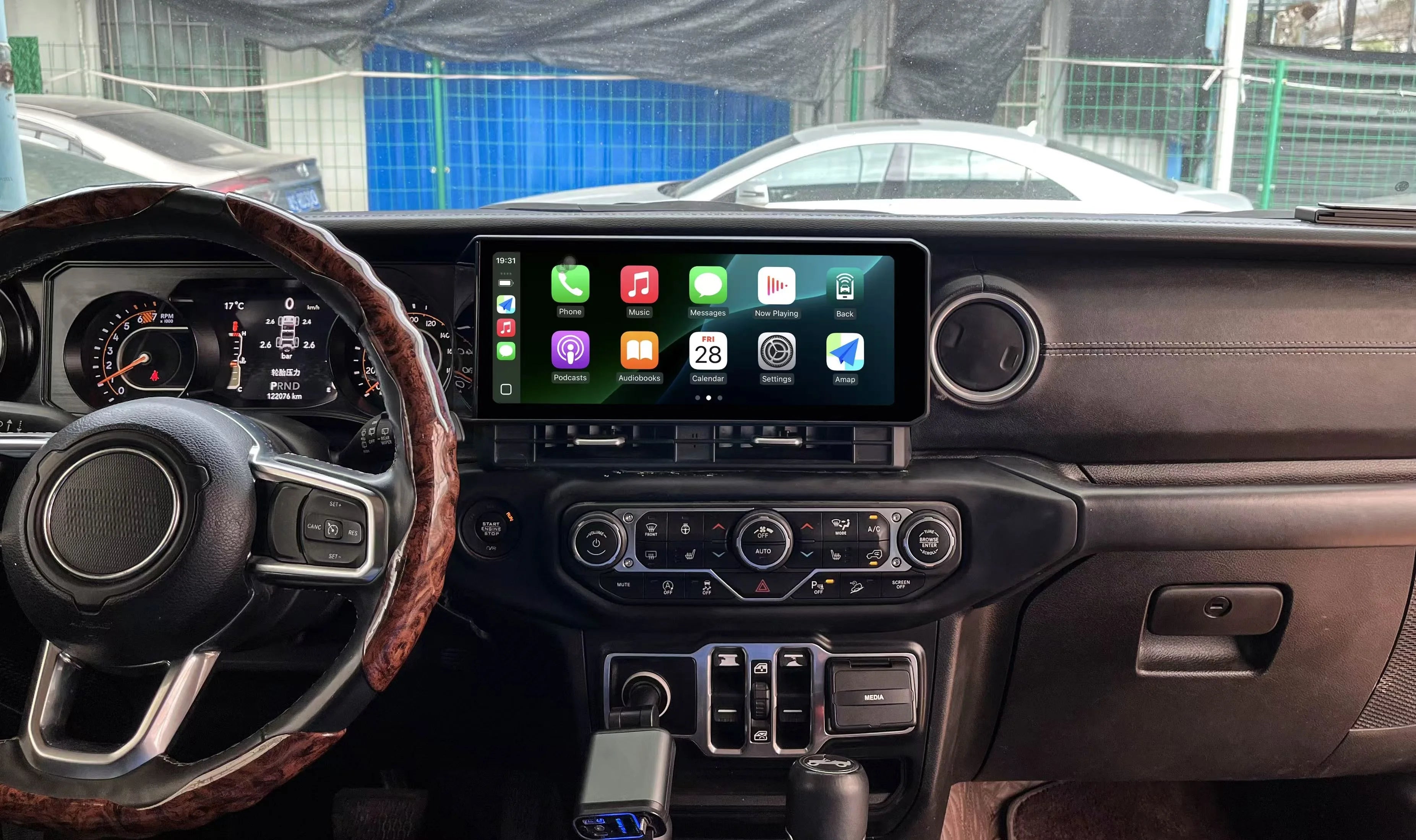 12.3" Android 14 CarPlay Auto Car Radio For Jeep Wrangler 2018-2022 Touch Screen Multimedia Stereo Player GPS Navi dsp Head Unit