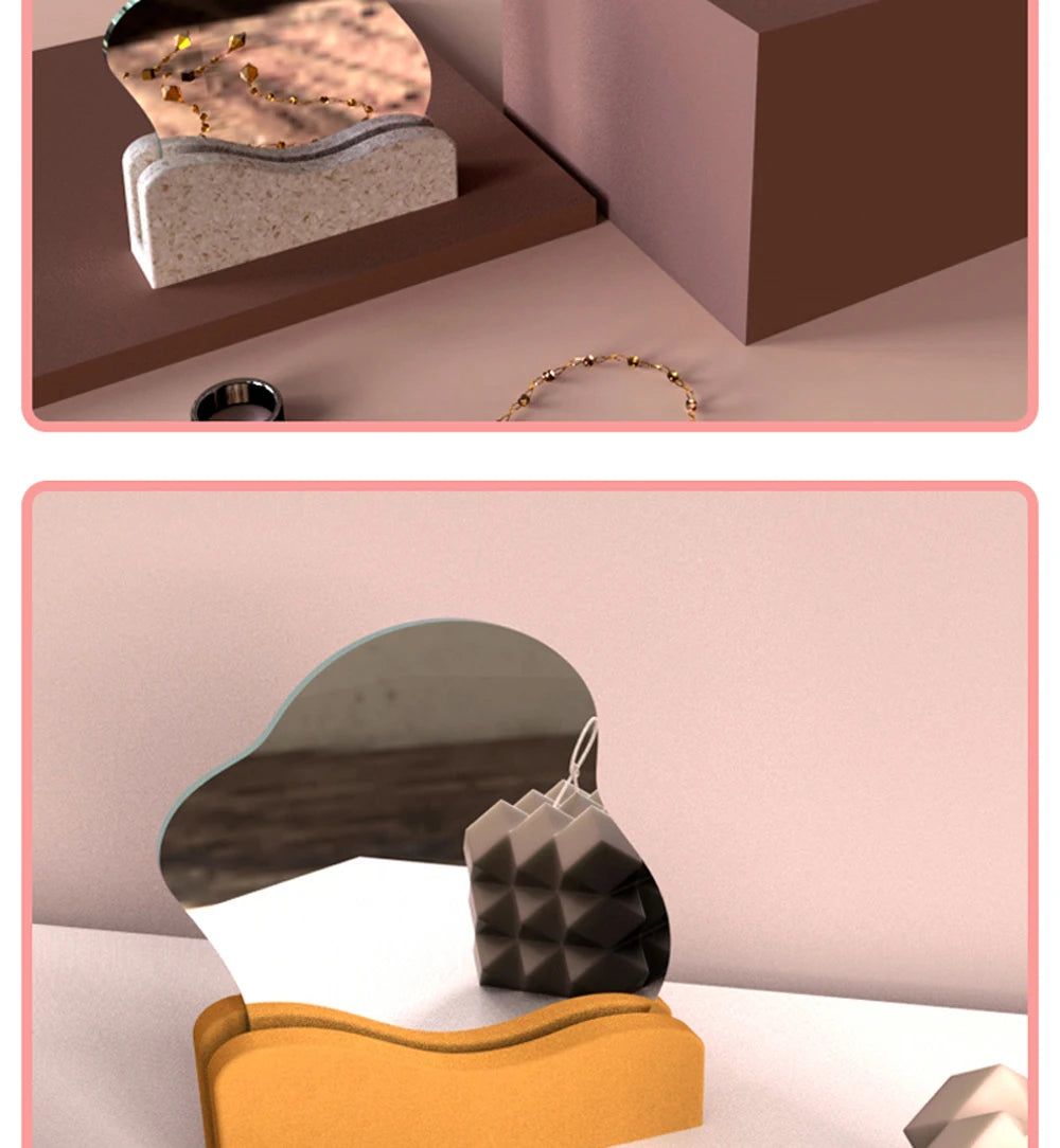 Concrete Mirror Bracket Silicone mold Wavy Mountain Design Card Holder molds Creative silicone mold for office furniture