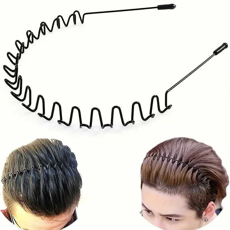 Men's sports hairband, invisible headband, male ponytail hairstyle hair tie, hair bundle for boys' headwear