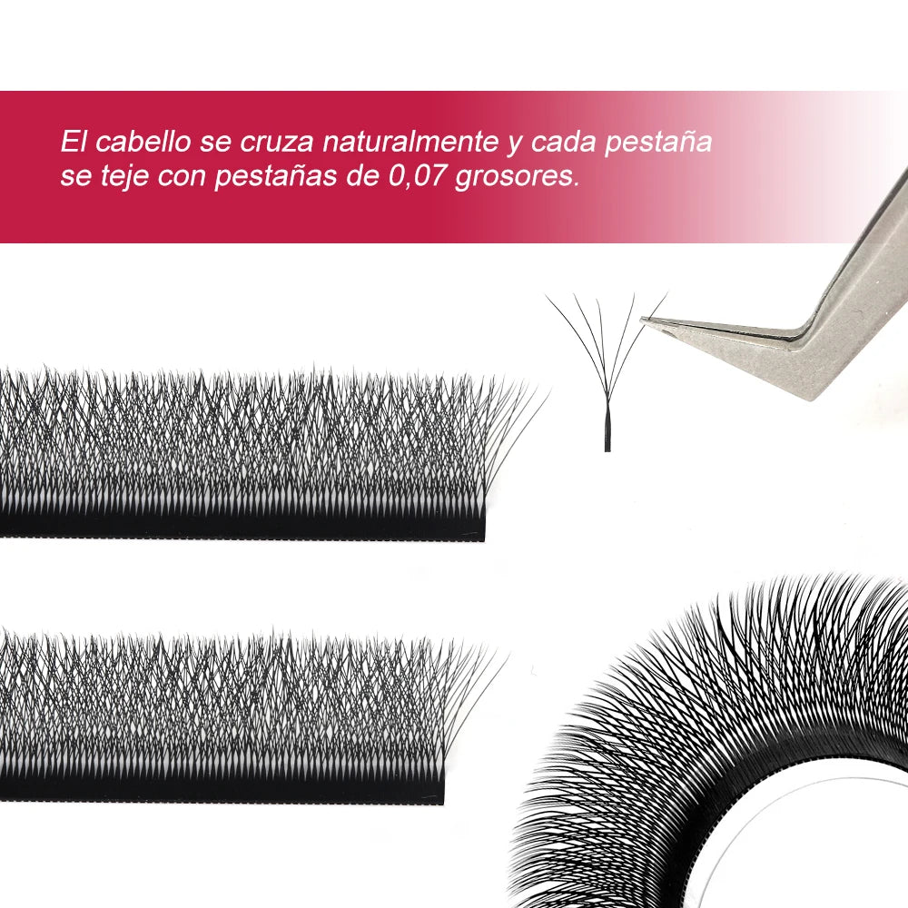 FADVAN YY/3D/4D/5D/6D W Shape Lashes M/C/D Curl Premade Volume Fans Faux Mink Eyelashes Brazilian Volume Natural Soft YY Lashes