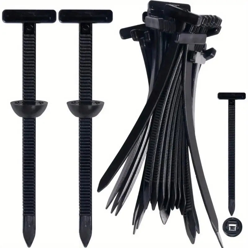 Universal Nylon Cable Tie Buckle Auto Fastener Screw Replacement Clip Car Fender Trunk Engine Guard Panel Wire Management Secure