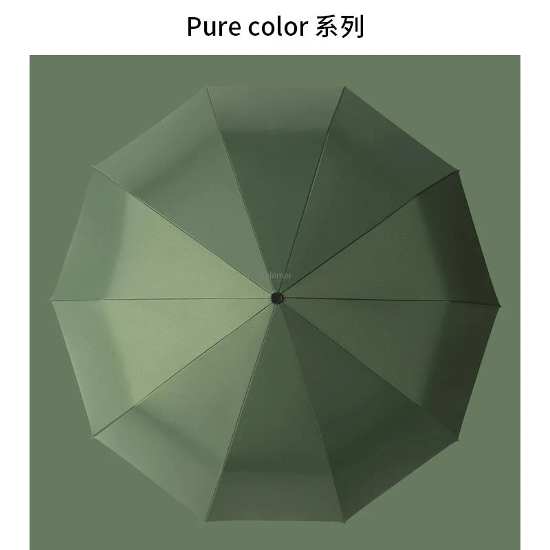 2026 Automatic Umbrella Sunshade for Men and Women 10 Umbrella Bones Black Glue Sunscreen Anti-ultraviolet Sun Umbrella