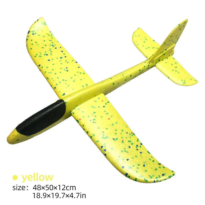 33/50CM Big Flash Glider Foam Plane Hand Throw Light Inertial AirPlane Outdoor Launch Fun of Kids Toys for Children Boys Gift