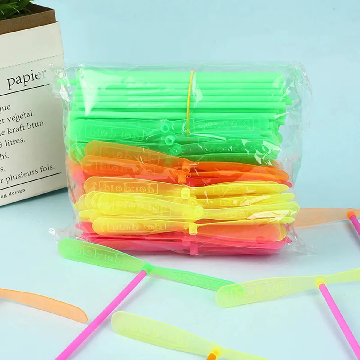 10/20pcs Novelty Plastic Bamboo Dragonfly Propeller Outdoor Classic Toy Kid Gift Rotating Flying Arrow Multicolor Random Color