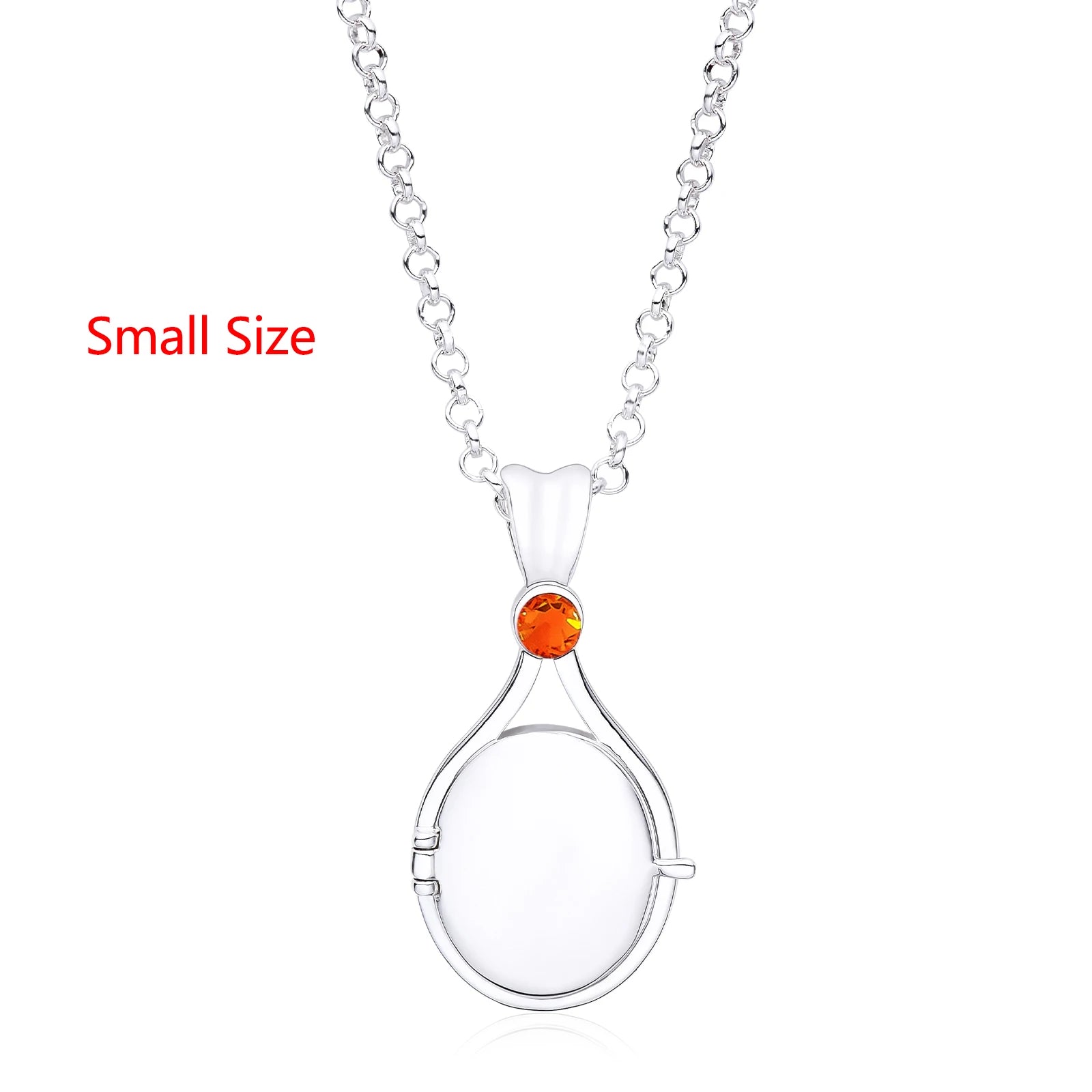 H2O Locket Pendant Necklace Mermaid Silver Color with Crystal Just Add Water Necklaces TV Movies Jewelry for Women Girls