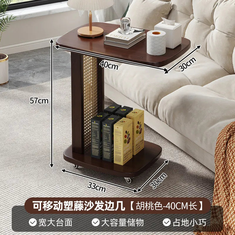 Office Desks Wooden Side Table Floor Side Tall Sofa Coffee Table Study Retro Table Basse Salon Furniture For Living Room
