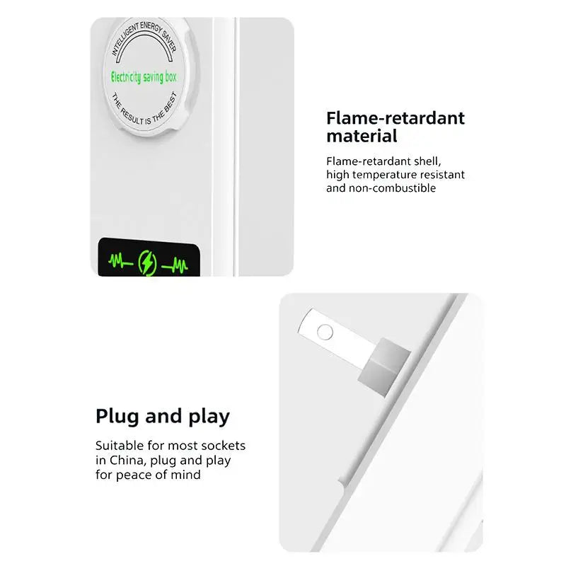 Household Electricity Saving Device 90V260V Power Saver Box Smart Energy Efficient Solution for Appliances US EU Plug