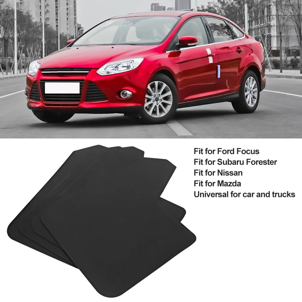 4Pcs Universal Car Mudguard Cover Mud Flap Guards Fenders Fit for Car Accessories MF12-BAS-BLK