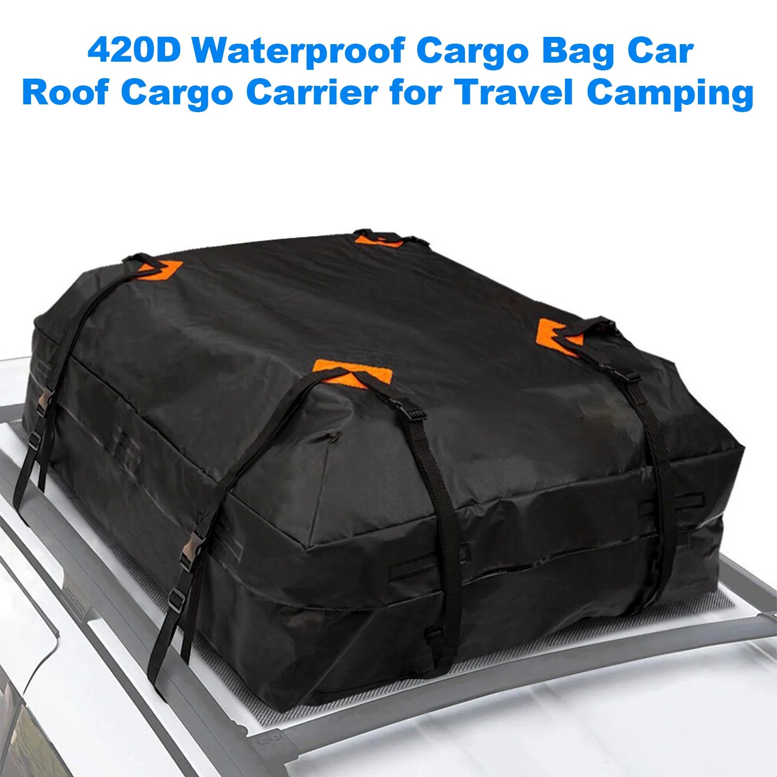 420D Waterproof Cargo Bag Car Roof Cargo Carrier Universal Luggage Bag Storage Cube Bag for Travel Camping Rooftop Cargo Bag