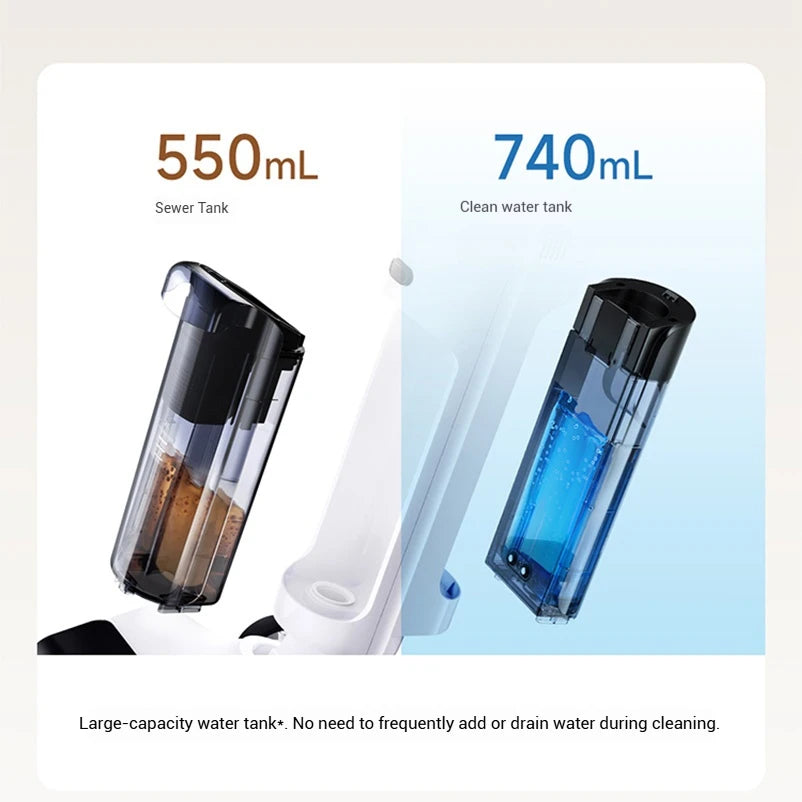 Xiaomi Mijia Cordless Wash Vacuum 2C, Electrolytic Water Sterilization, Anti-Tangle Brush for Pet Hair,Maternal-Infant Certified