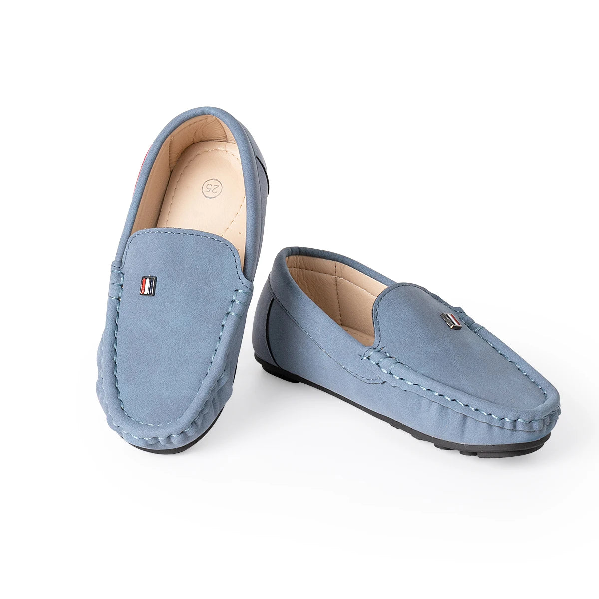 Boys Slip-On Suede Loafers Toddler Little Kid Stitch Detail Casual Dress Shoes
