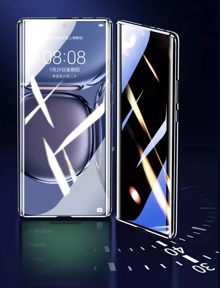 Protect Anti Peeping Privacy Double Sided Tempered Glass Phone Case For Redmi Note 12 13 14 Pro Plus 5G Metal Magnetic Cover