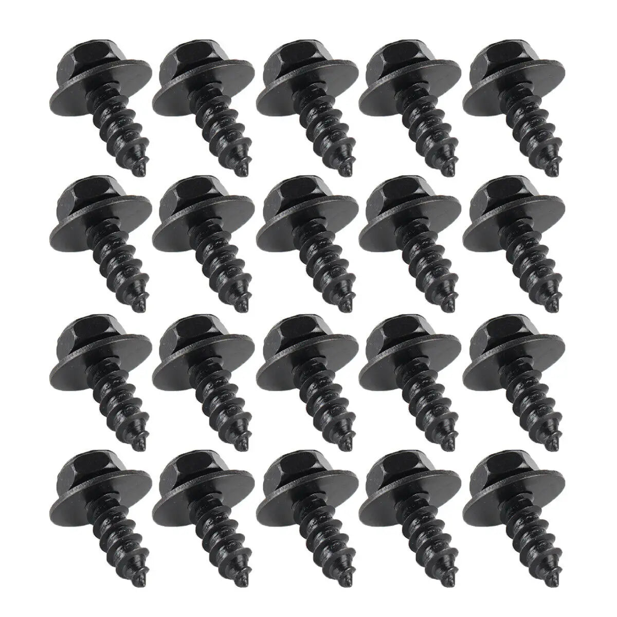 Universal Car Bumper Fender Fastener Clip Hex Head Self Tapping Screws Car Fender Splash Seal Guards Rivet Clip Screws Fasteners