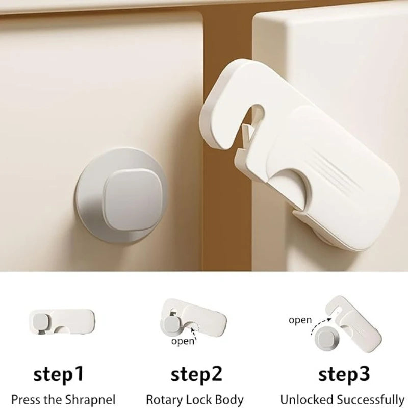 3/5/10PCS Children Safety Locks for Kitchen Cupboards Adhesive Baby Proofing Cabinet Lock for Cabinets Drawer Door Fridge