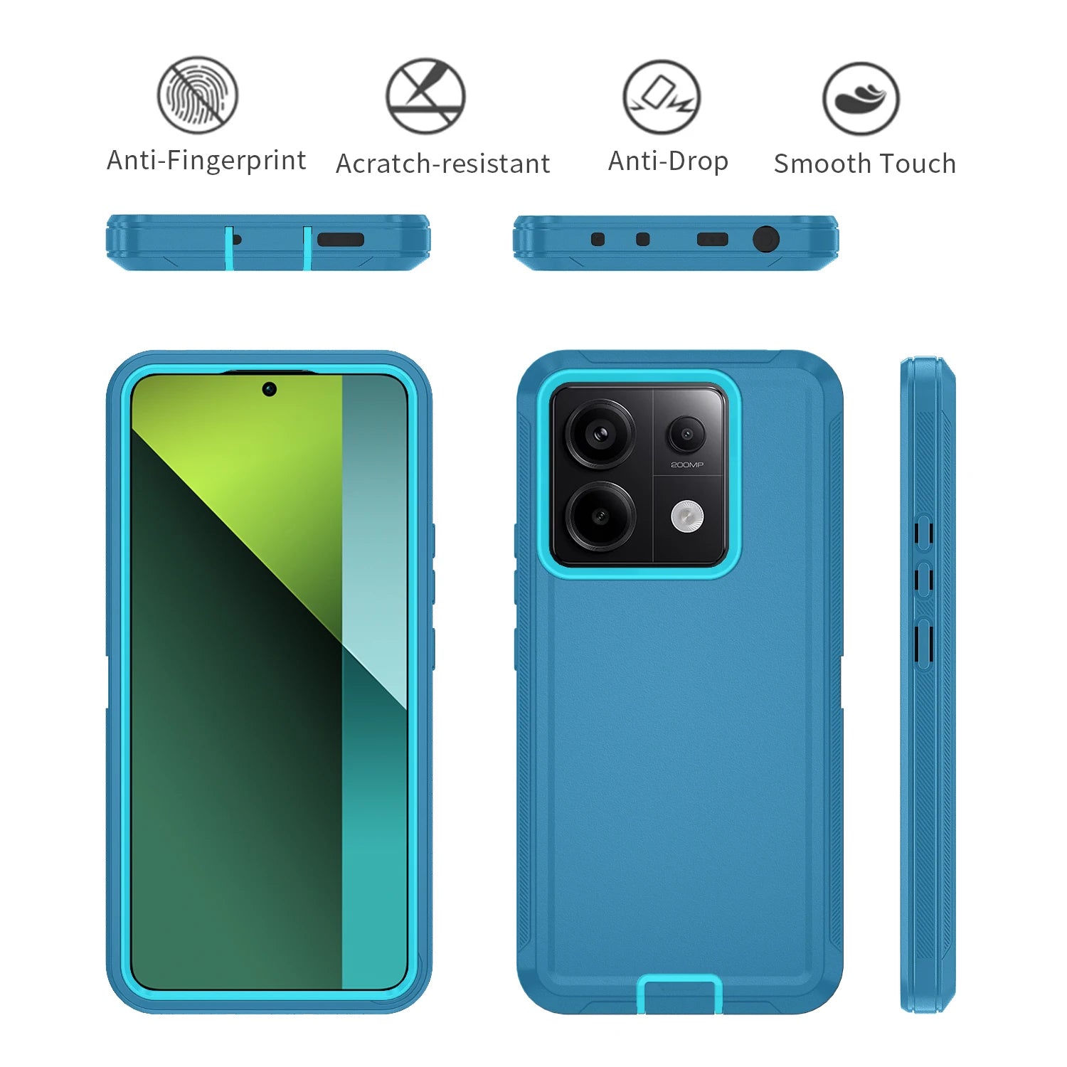Armor Shockproof Dustproof Case For Xiaomi Poco M6 X6 Pro Redmi Note 12 Anti-Scratch Rugged Protective Cover For Redmi 12 4G