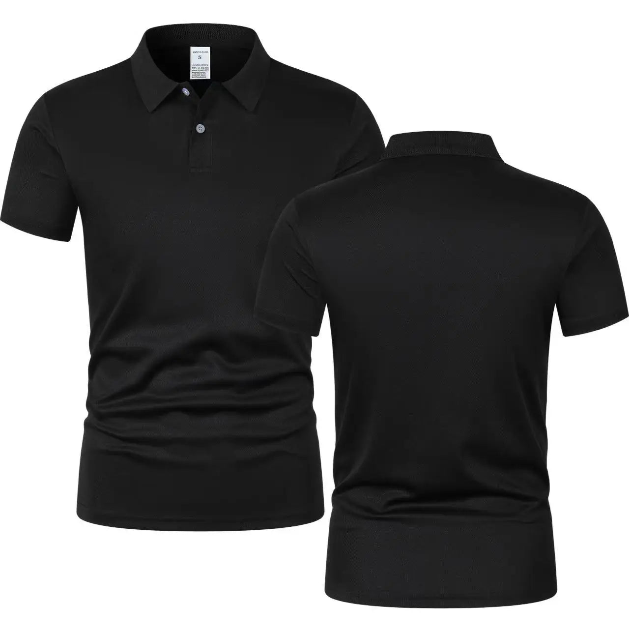 2025 Solid color polo shirt ultra-light men's quick-drying breathable sweat-wicking shirt suitable for fitness gym and running
