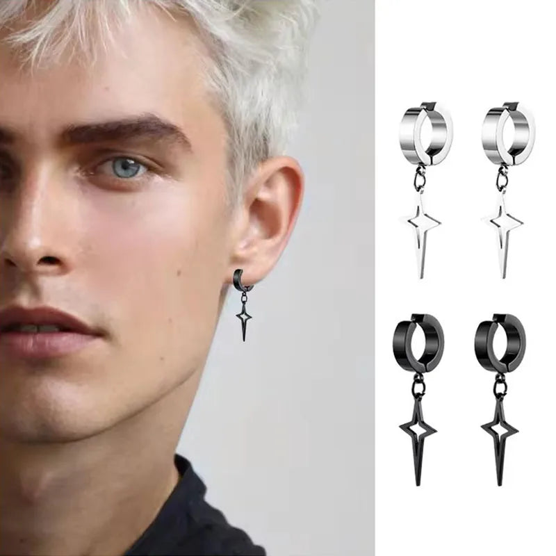 Trendy Cold Wind Black Triangle Ear Cuff Without Piercing, Hip Hop Temperament Viral Cartilage Ear Jewelry For All Genders
