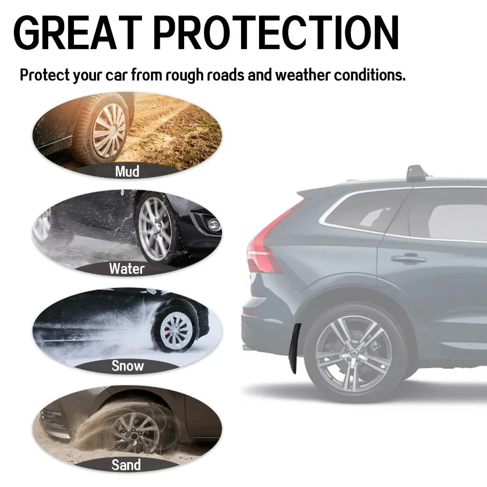 For Volvo XC60 2018-2024 Car Mud Guard Kit Splash Guards Mudguards Mudflaps with Hardware Kits Accessory