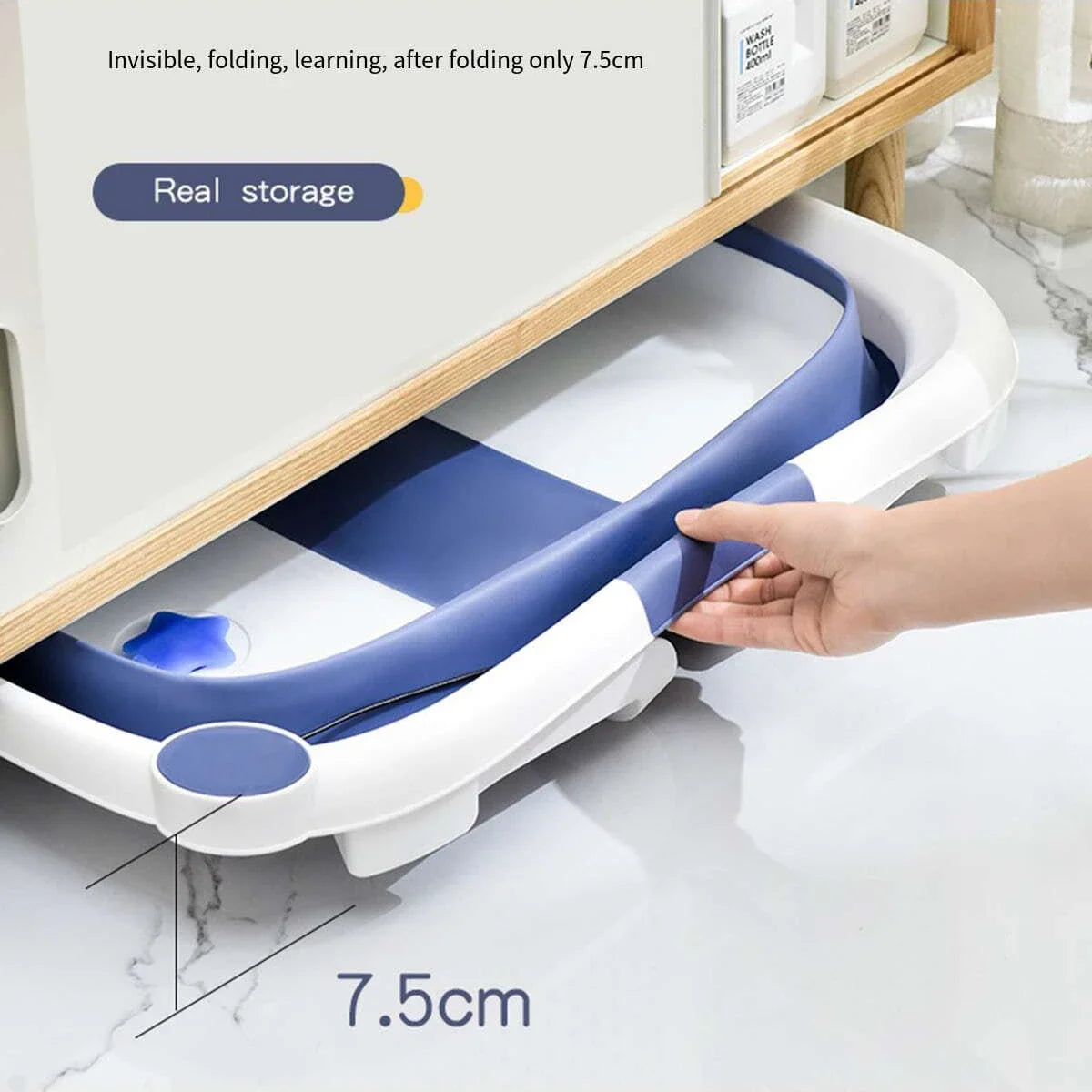 Newborn Baby Bath Tub Bath Tub Household Baby Bath Tub Large Folding Baby Bath Tub Can Sit or Lie Down to Feel Warm