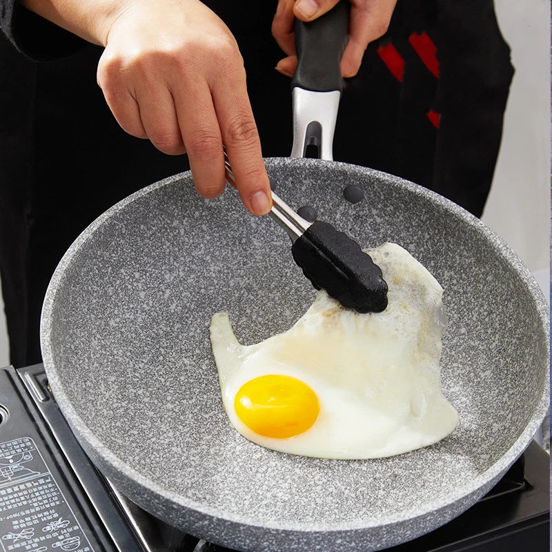 28cm Durable Non-Stick Wok Frying Pan Ceramic Pot Home Steak Skillet Pancake Fried Induction Cooker Gas Stove Special Saucepan