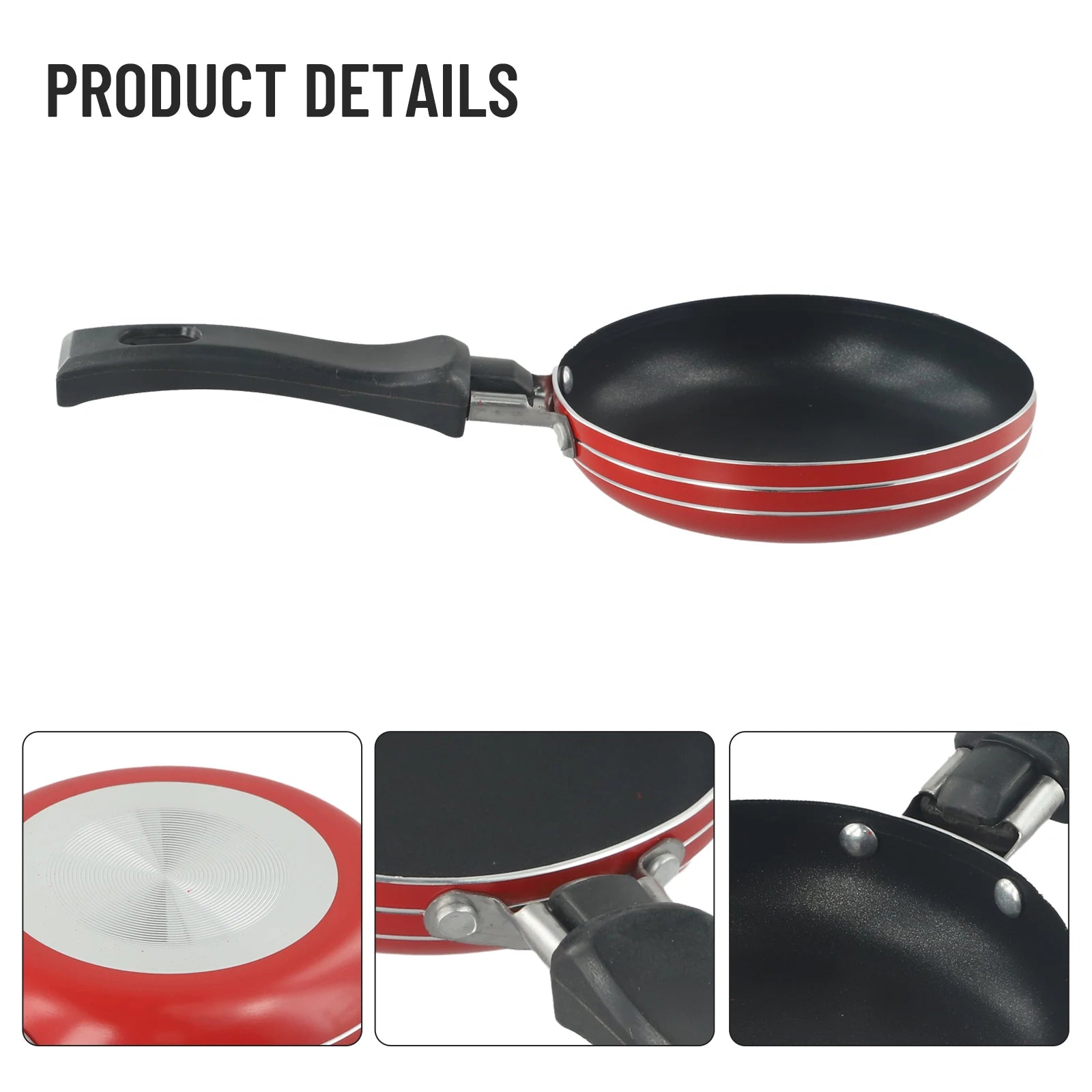12cm/14cm/16cm Mini Frying Pan Non-Stick Steel Frypan Pot Saucepan For Cookware Kitchen Cookware Fry Eggs Tools Frying Pan