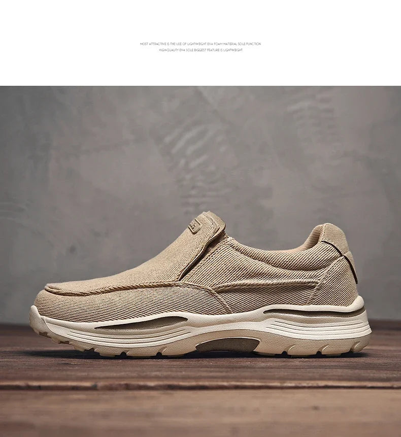 Men's Lightweight Canvas Loafers for Outdoor Hiking Camping Casual Sports Running Jogging Shoes Size 39-48