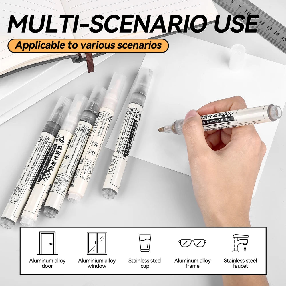 Metal Repair Pen Paint Pen Aluminum Alloy Doors And Windows Security Doors Car Stainless Steel Glasses Frame Scratches Repair