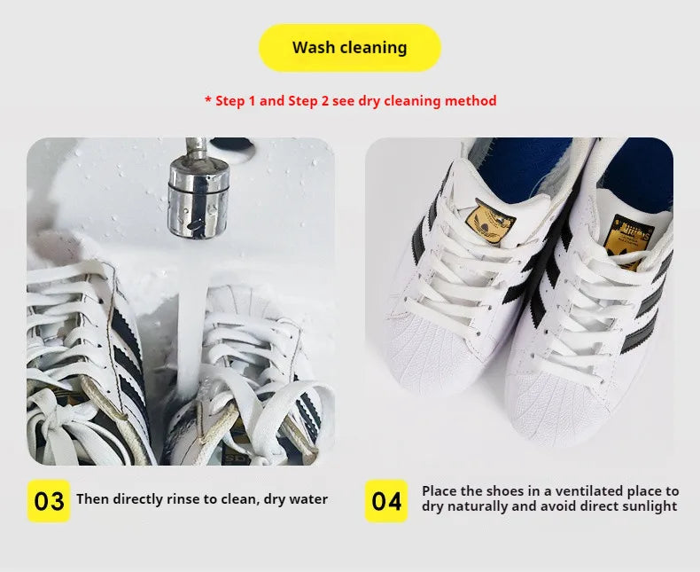 150ML Water-Free Foam Sneakers Cleaner Shoe Brush Shoe Suit Foam Dry Cleaning Shoes Cleaner Cloth Work on White Shoe Suede Boot