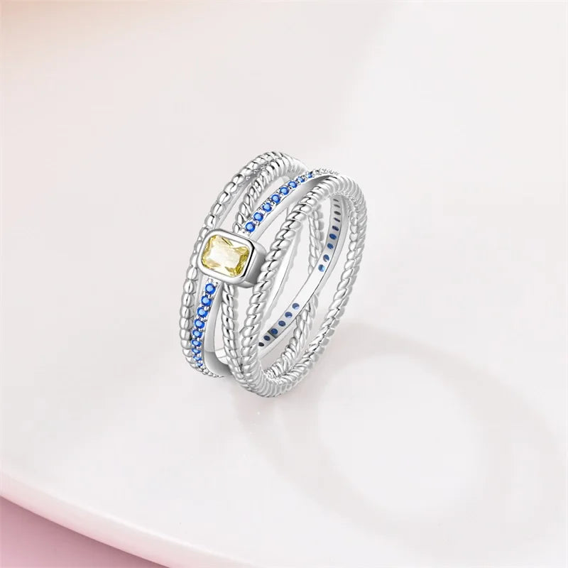 Rings For Women 925 Silver Size 6-9 Ocean Flower Sun Butterfly Heart Hollow Ring Fit For Engagement Weddings Fine Jewelry Gifts