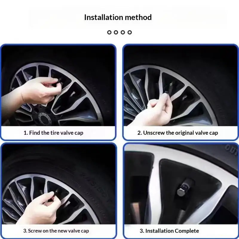 4pcs Aluminum Alloy Car Wheel Tire Valve Caps Tyre Rim Stem Covers Airdust Waterproof For Automobiles Motorcycles Trucks Bikes